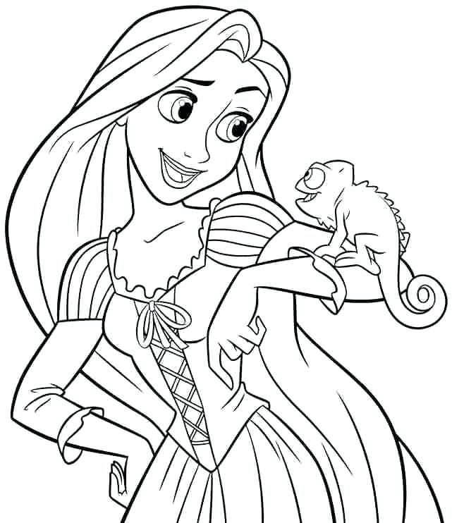 Rapunzel Kleurplaat Drawing Prinses Rapunzel Kleurplaat