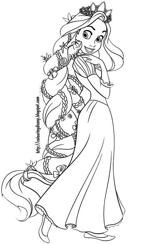 Tangled Coloring Pages Of Rapunzel Rapunzel Coloring Pages