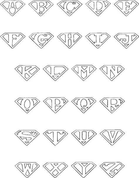 Colorbook Superman Alphabet Alfabet Kleurplaten En Belettering