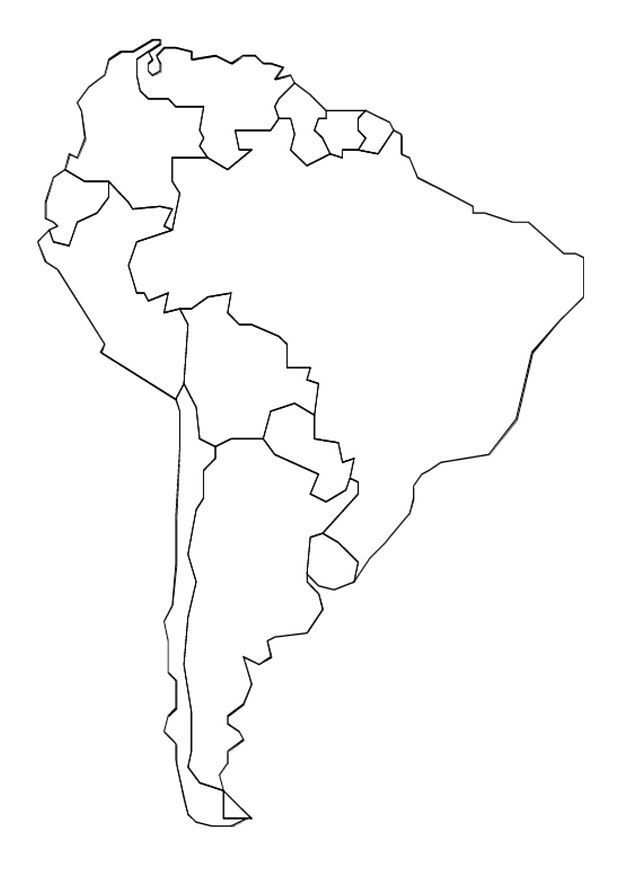 Kleurplaat Landkaarten Landkaart Zuid Amerika Met Afbeeldingen
