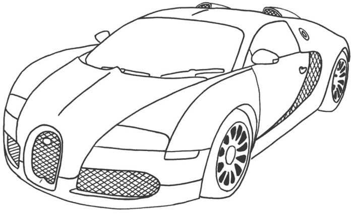 Bugatti Coloring Pages 1 Met Afbeeldingen Auto Tekeningen