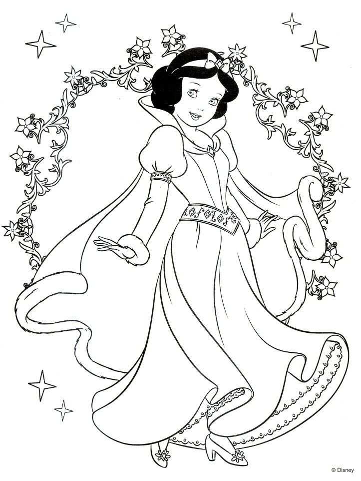 Kleurplaat Disney Sneeuwwitje With Images Disney Princess