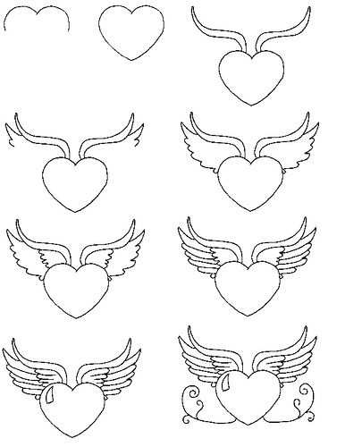 Hartje Met Vleugels Tekenen Met Afbeeldingen Tekenen Vleugels