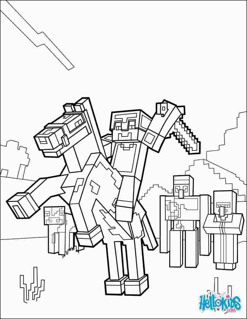 Minecraft Horse Coloring Pages With Images Minecraft Coloring