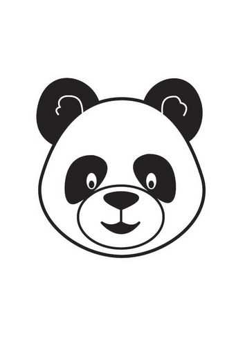 Kleurplaat Kop Panda Kleurplaten Pandaberen Panda Knutselen