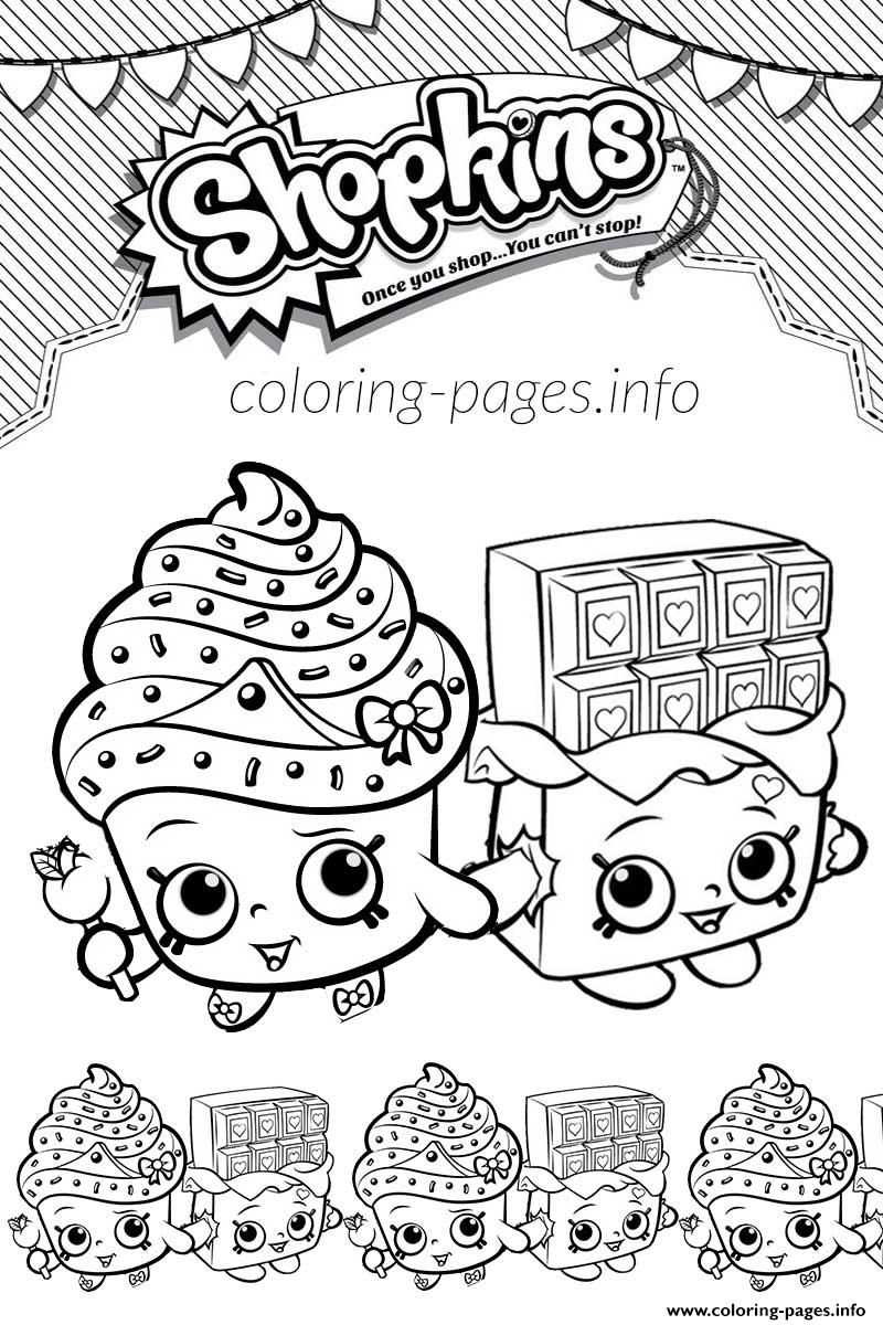 Print Shopkins Cupcake Queen Cheeky Chocolate Love Coloring Pages