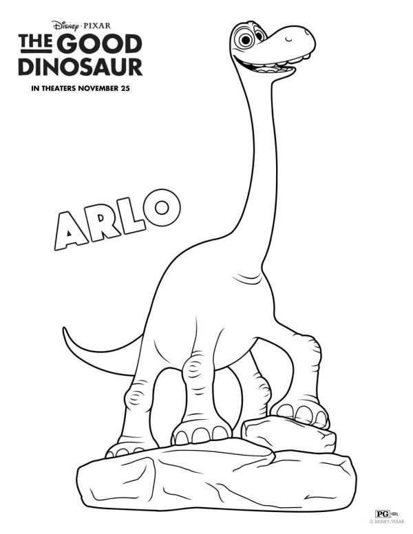 Free Disney The Good Dinosaur Arlo Coloring Page Met Afbeeldingen