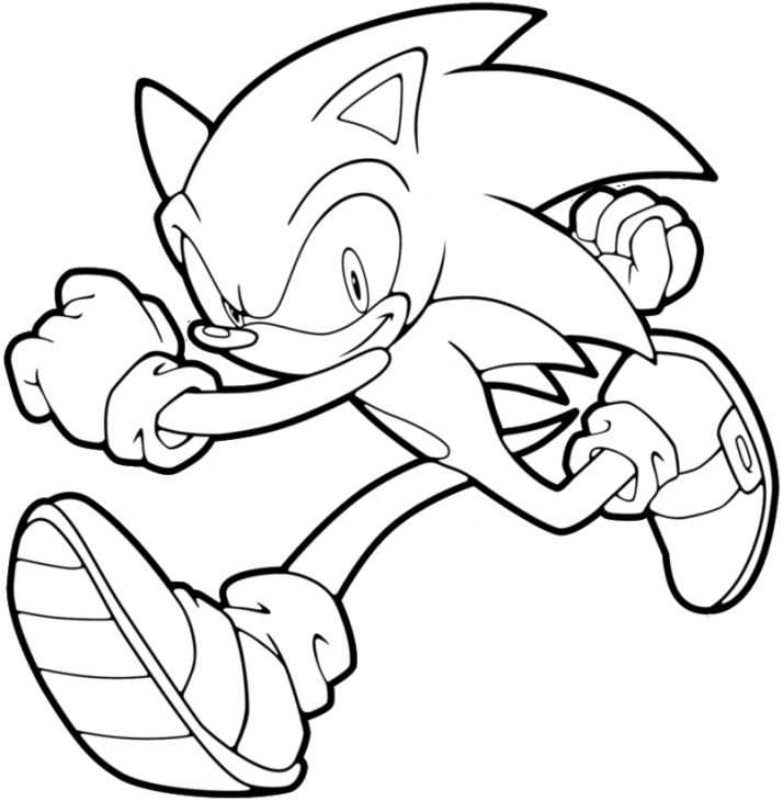 Printable Image Of Sonic The Hedgehog To Color Cartoon Coloring