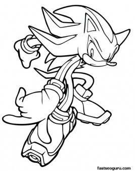 Printable Sonic The Hedgehog Shadow Coloring Pages Printable