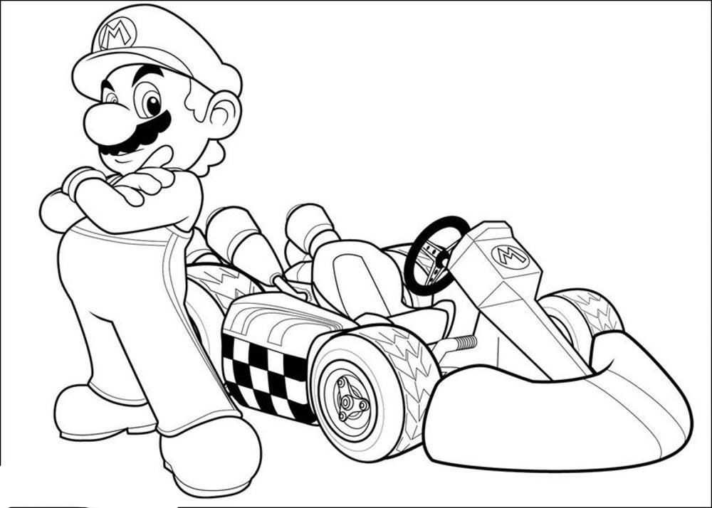 Mario Kart Coloring Pages With Images Mario Coloring Pages