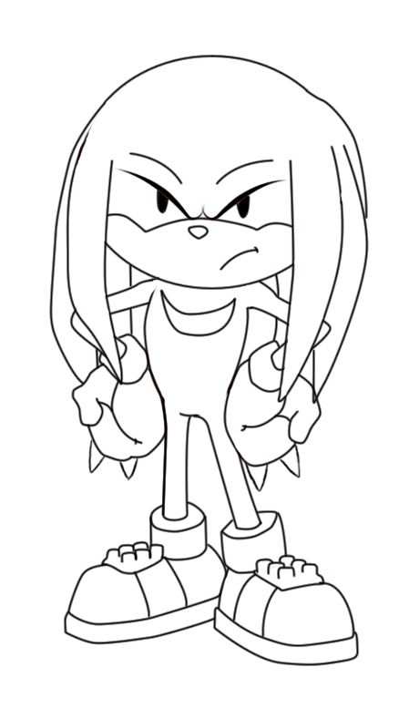 How To Draw Knuckles From Sonic The Hedgehog In 2020 Kleurplaten
