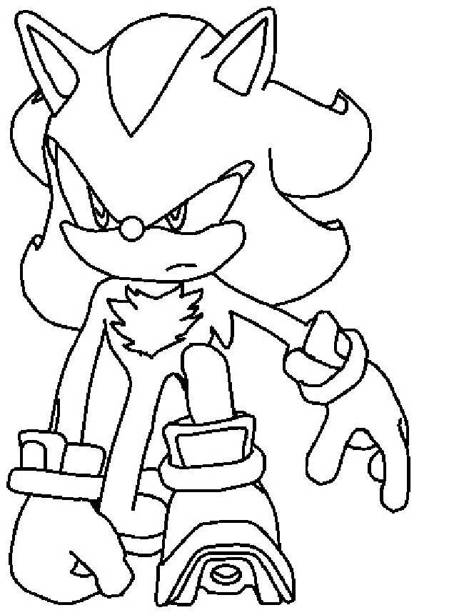 Shadow The Hedgehog Coloring Pages Coloring Pages