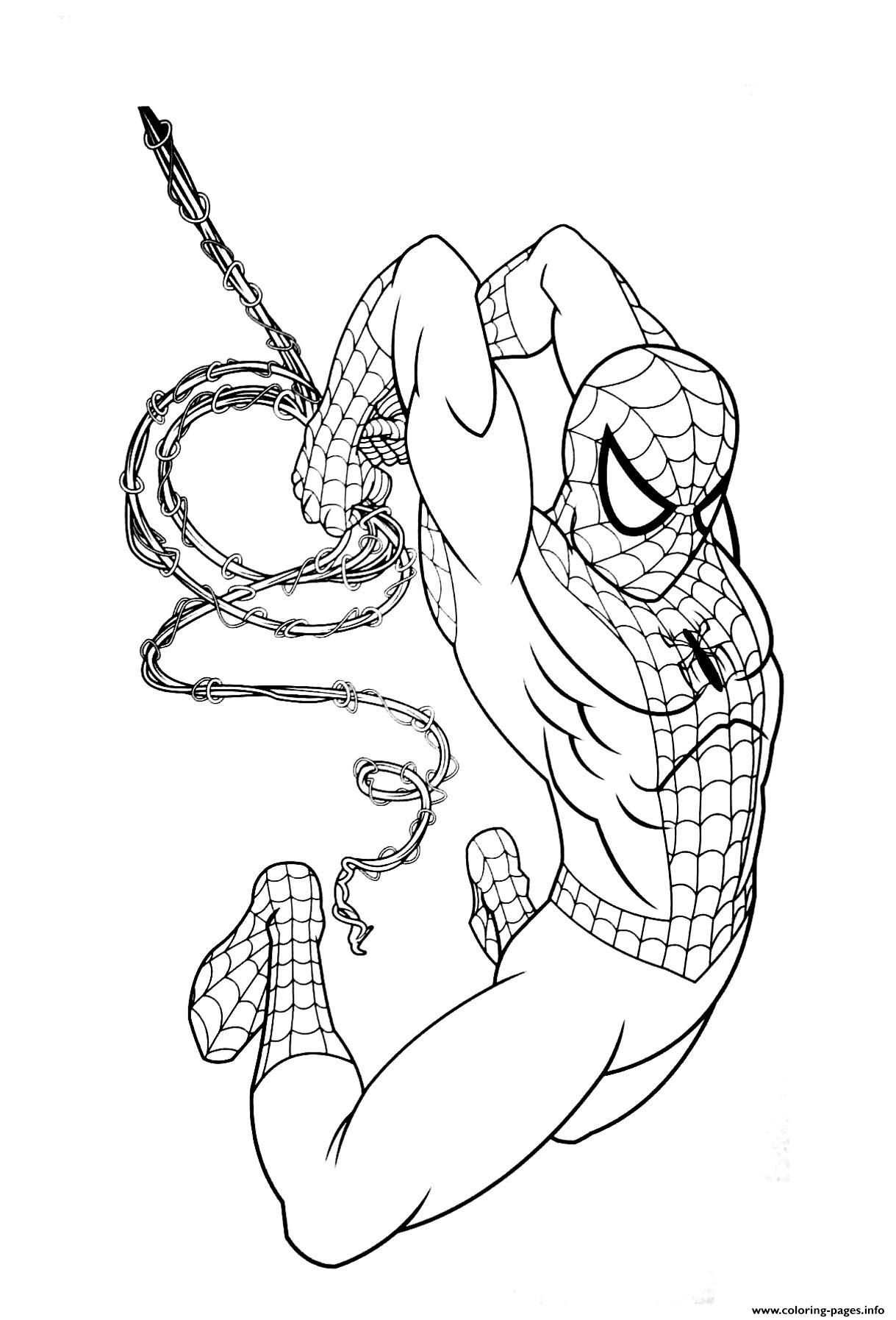 Print Avengers Endgame Spiderman Coloring Pages Kleurplaten