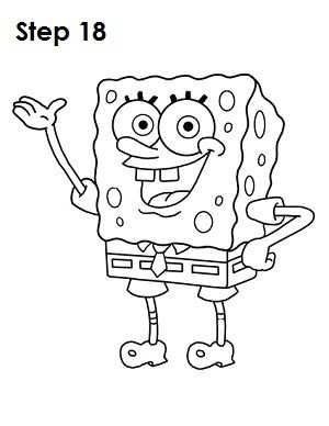 How To Draw Spongebob Step By Step Funny Sketch And Picture