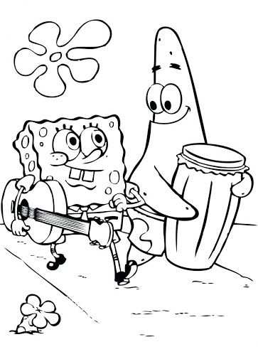 Spongebob En Patrick In 2020 Kleurplaten Spongebob Kerstmis
