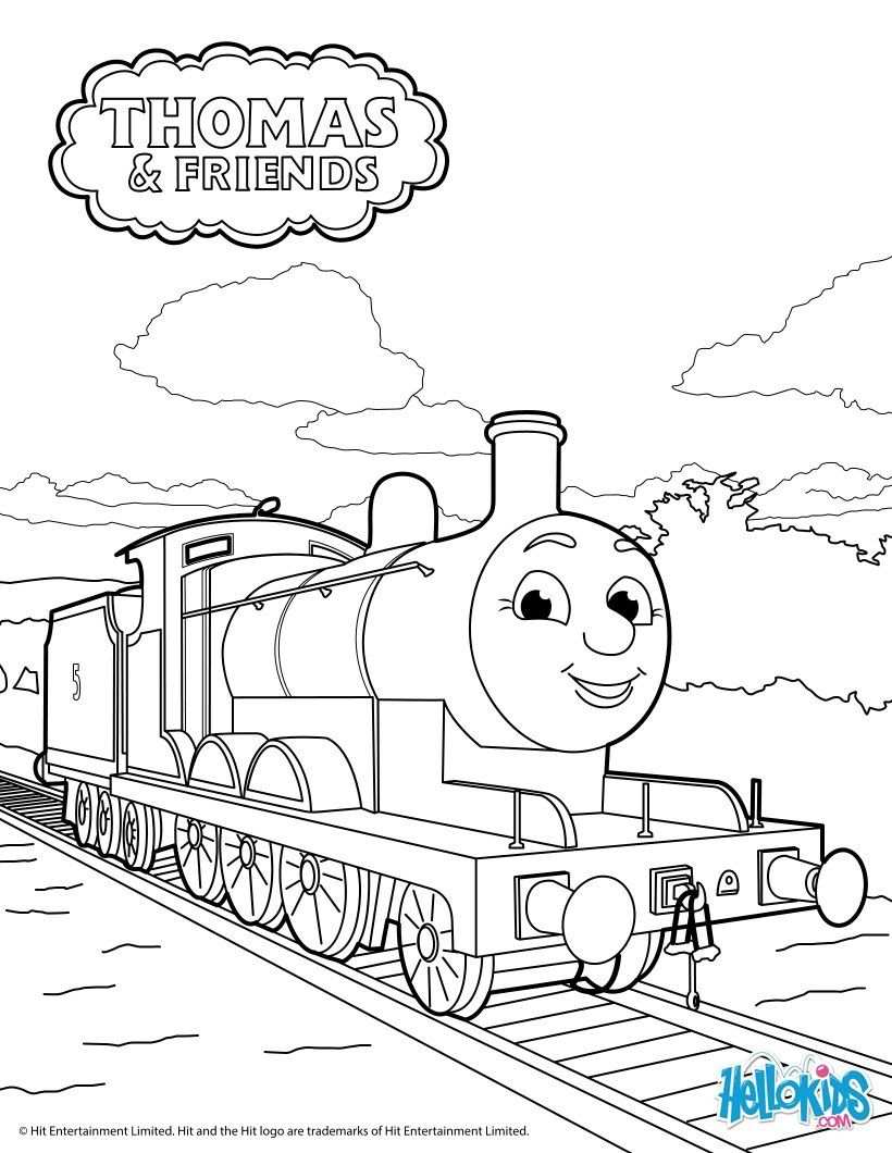 James Thomas Friends Coloring Page With Images Train