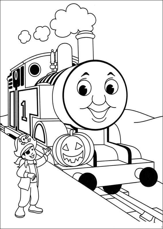 Kleurplaat Thomas De Trein Thomas De Trein Train Coloring Pages