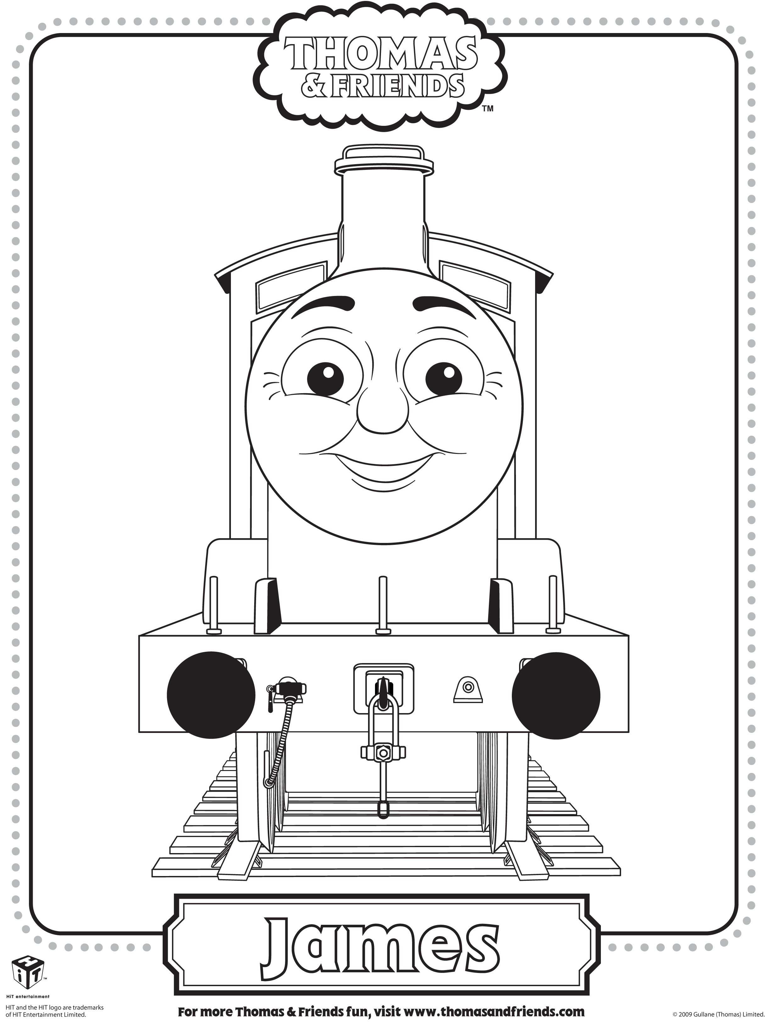 Colouring Pages Of James In Thomas Tank Google Search Train