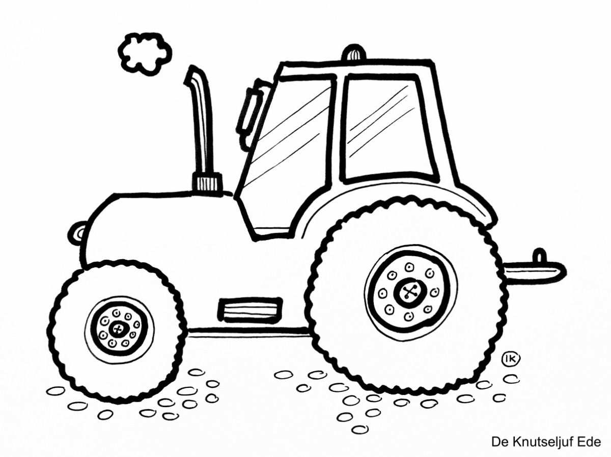 Kleurplaat Tractor Coloring Pages To Print Farm Coloring Pages