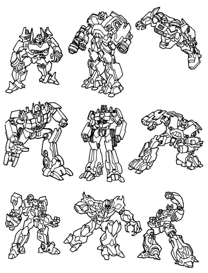 Coloring Page Transformers Transformers Transformers Coloring