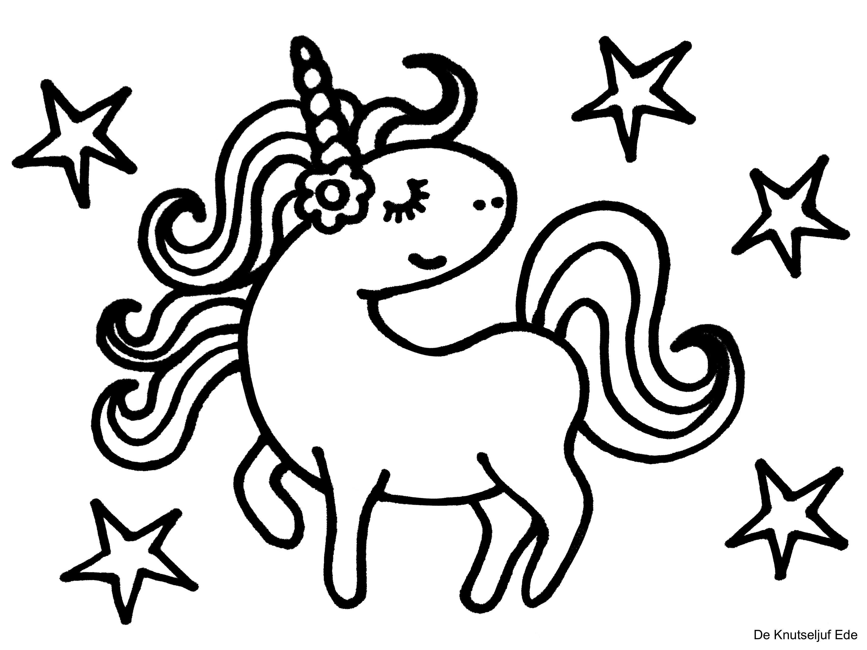 Kleurplaten Eenhoorns Unicorns Kleurplaten Eenhoorn