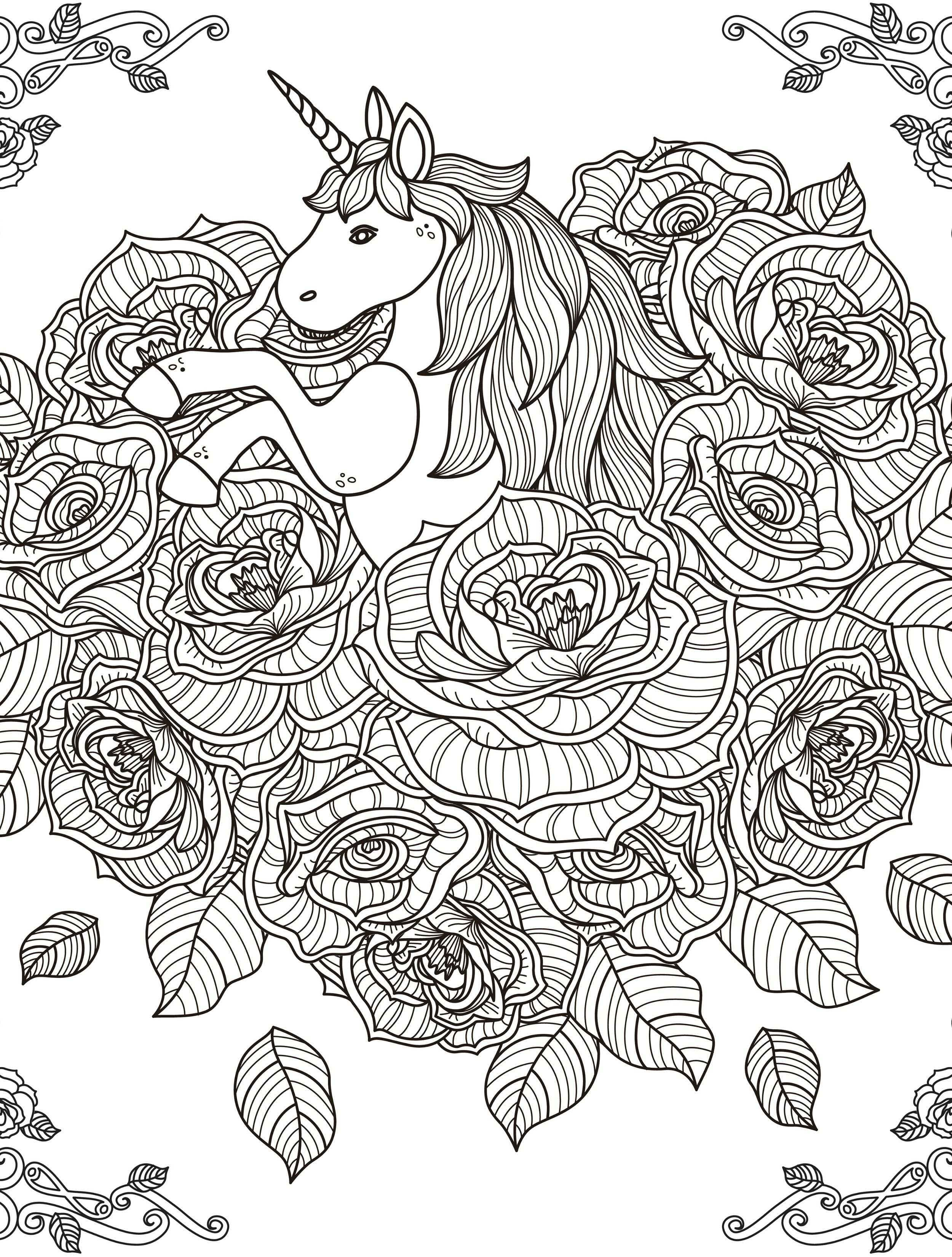 Unicorn Coloring Page For Adults Printable1 Jpg 2 500 3 300 Pixels