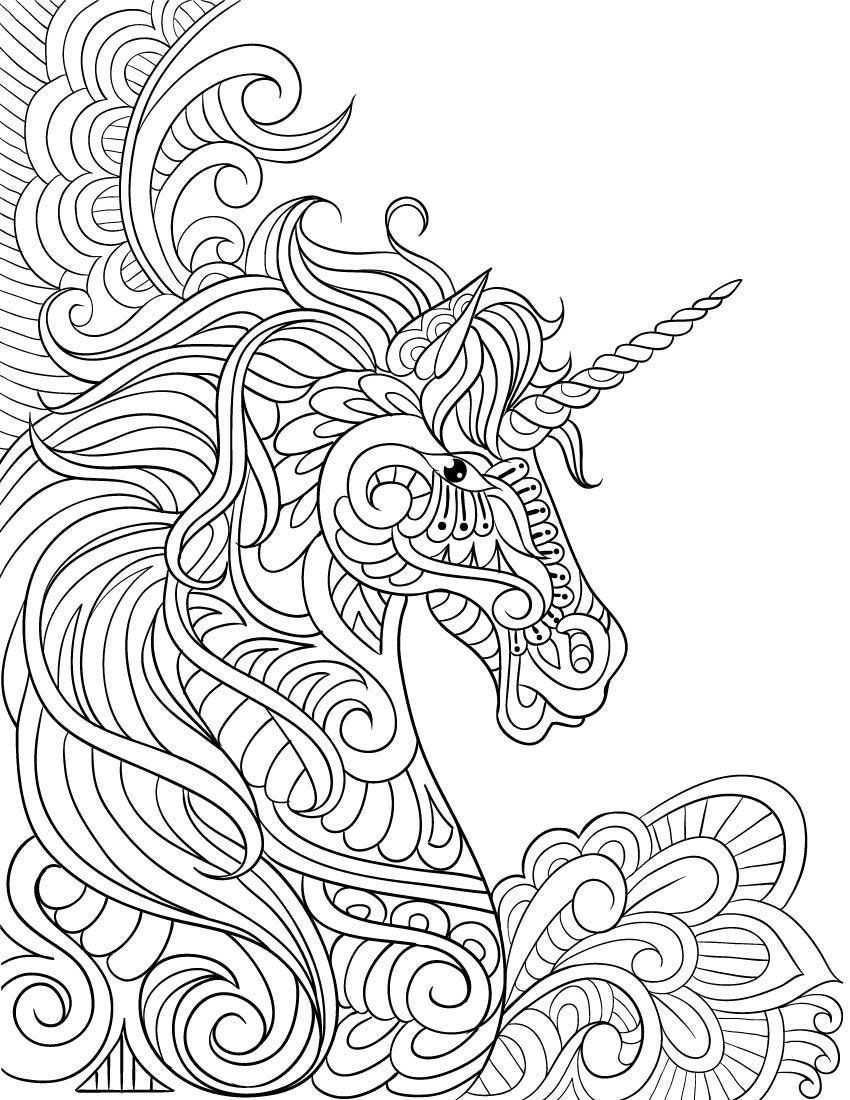Unicorn Coloring Page For Adults Printable1 Jpg 2 500 3 300 Pixels