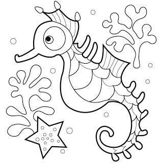 Sea Horses For Bunnycup Mermaid Coloring Pages Free Coloring