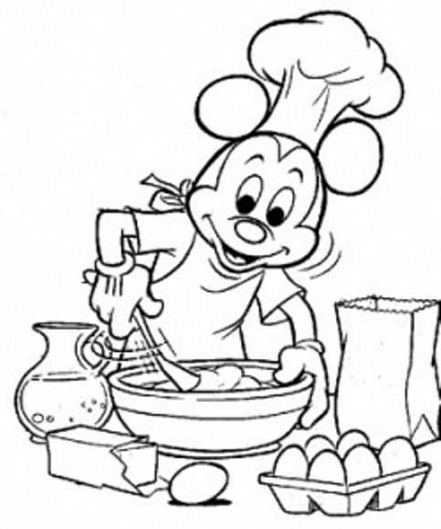 Kleurplaat Koken Mickey Google Zoeken Disney Kleurplaten