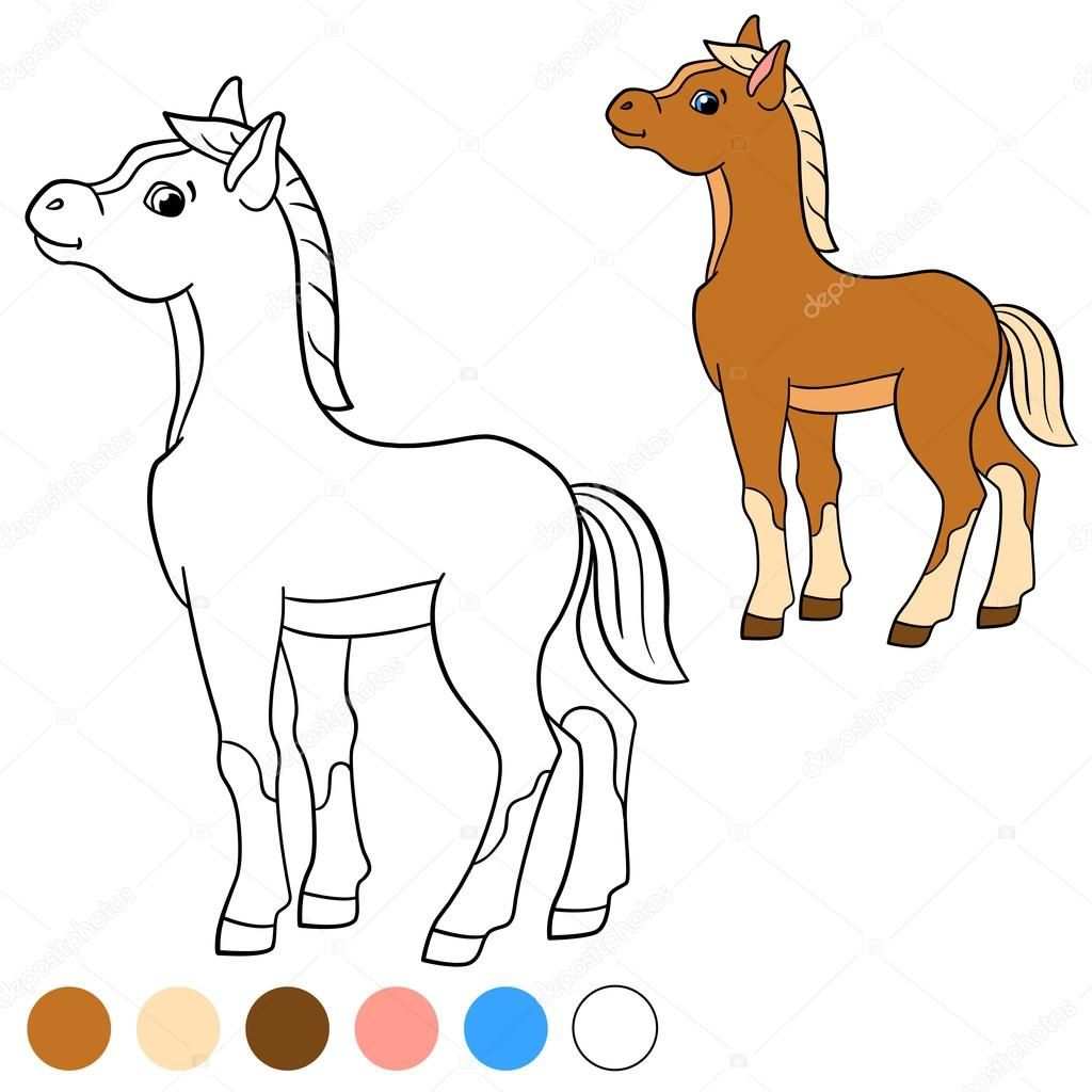 Drawing Paint Horse And Baby Paard En Veulen Met Afbeeldingen