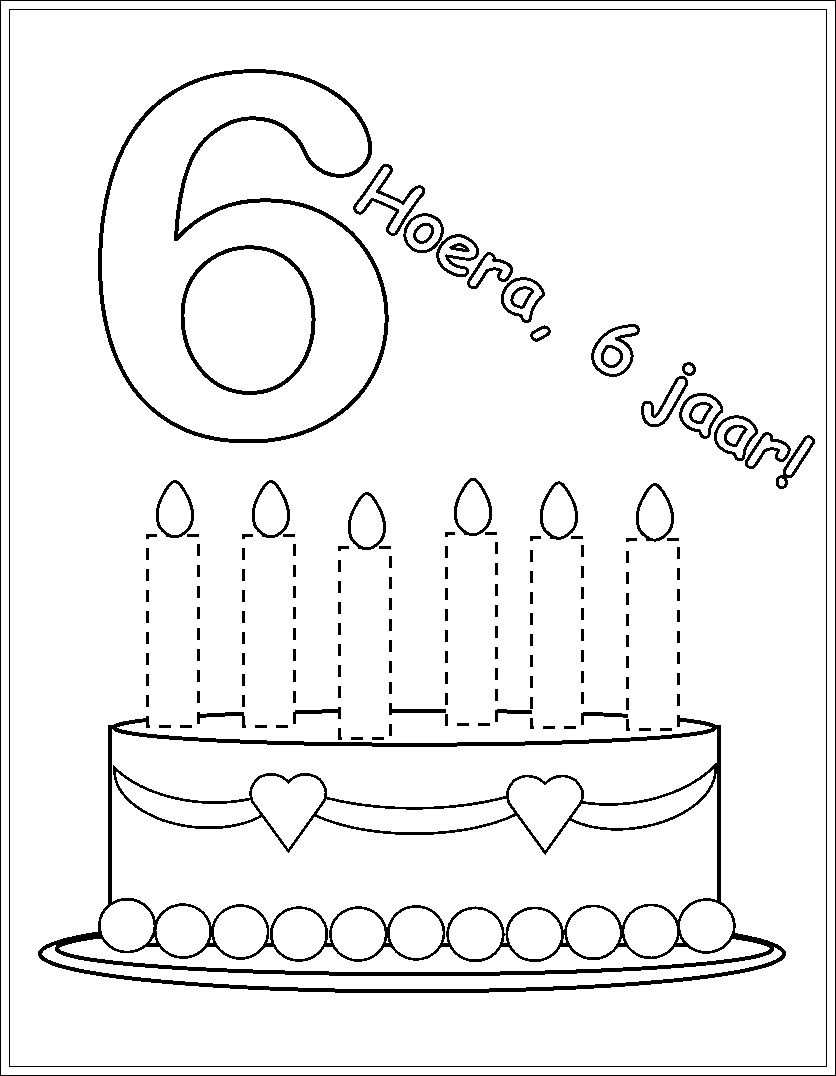 Kleurplaten Jarig Feest Verjaardag Gefeliciteerd