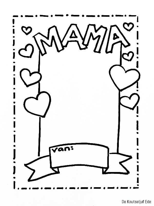Kleurplaten Voor Mama Moederdag Knutselen Onderbouw Moederdag