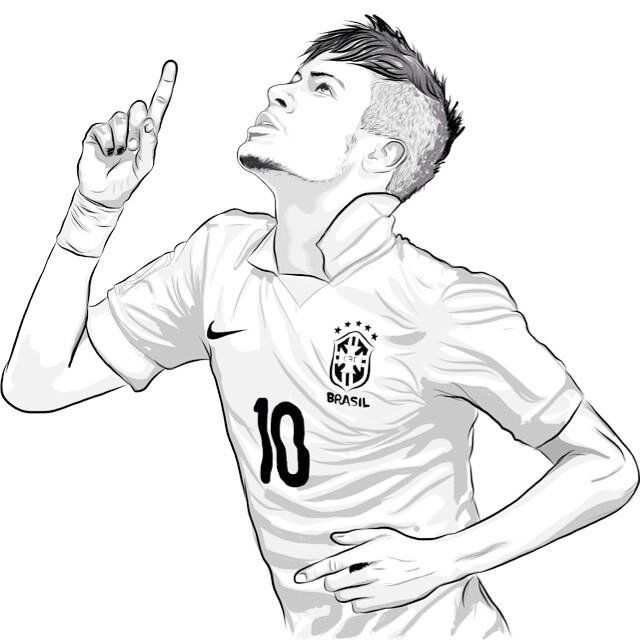 Neymar Psg Coloring Pages Com Imagens Desenho De Jogador De