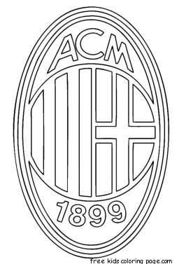 Ac Milan Logo Soccer Coloring Pages Kleurplaten Logo S Voetbal