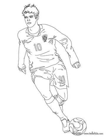 Argentina Coloring Pages Kaka Playing Soccer Coloring Page