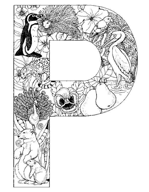 Beautiful Colouring P Alphabet Coloring Pages Animal Alphabet