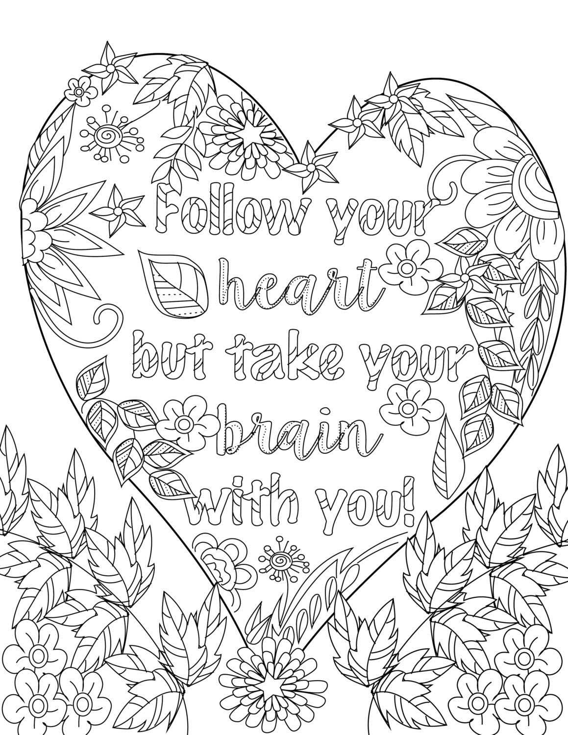 Inspirational Quotes A Positive Uplifting Adult Coloring Book