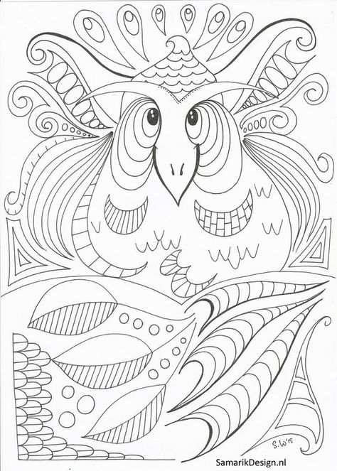Idee Van Barbara Op Coloring Owl Kleurplaten Dieren Kleurplaten