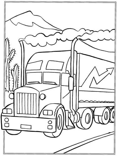 Kleurplaat Vrachtwagens Vrachtwagens Met Afbeeldingen