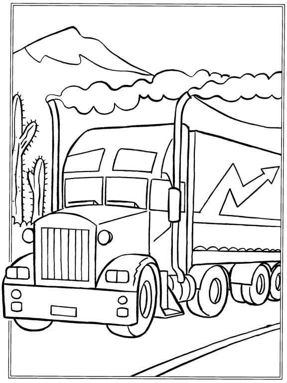 Kleurplaat Vrachtwagens Vrachtwagens Met Afbeeldingen