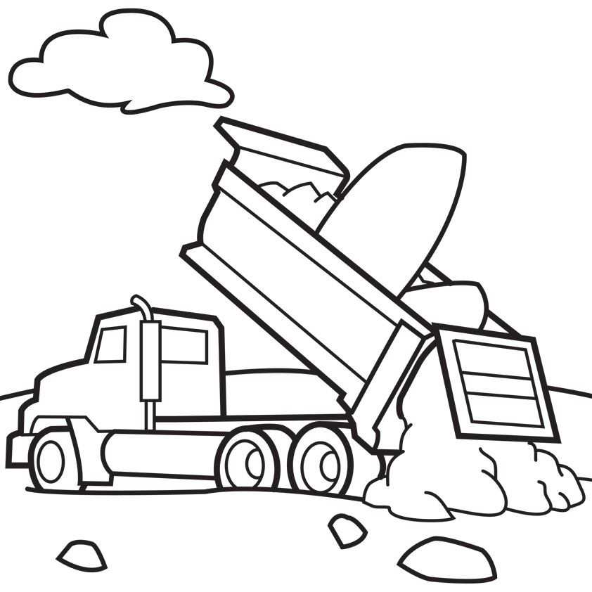 Free Printable Dump Truck Coloring Pages For Kids Monster Truck