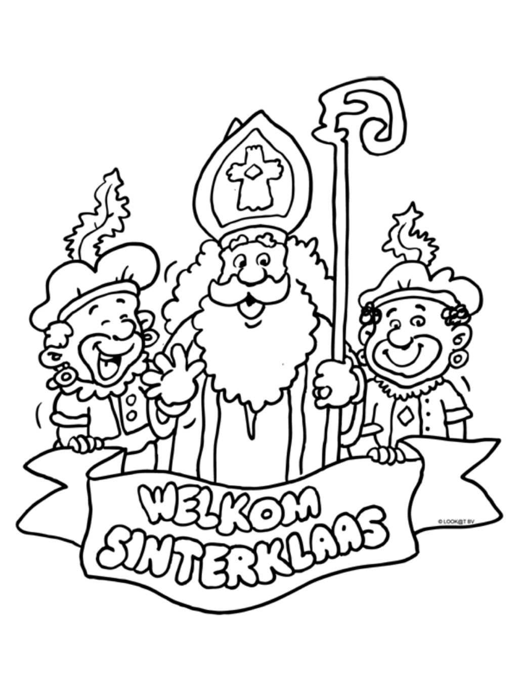 Kleurplaat Welkom Sinterklaas Sinterklaas Knutselen Sinterklaas