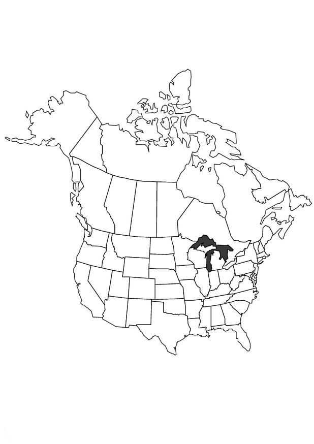 Coloring Page Maps Maps Kleurplaten Noord Amerika Amerika