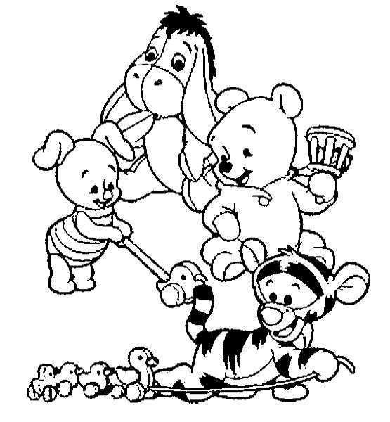 Baby Winnie The Pooh And Friends Coloring Pages Kleurplaten