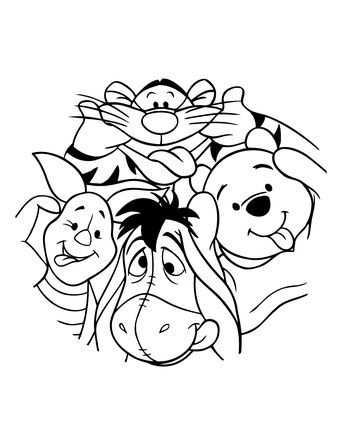 Winnie De Poeh Knorretje Met Een Hartjes Ballon Kleurplaten