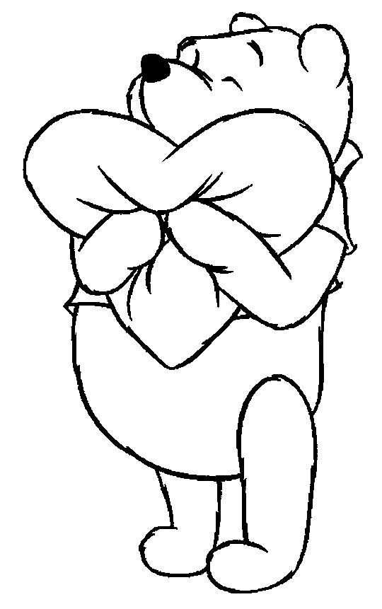 Kleurplaat Pooh Bear Liefde Hart With Images Coloring Pages