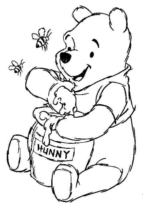 Winnie The Pooh Coloring Pages Winnie The Pooh Drawing Disney