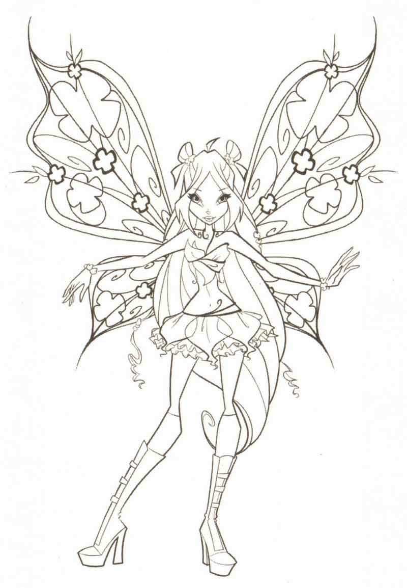Winx Club Bloom Harmonix Coloring Pages In 2020 Kolorowanki