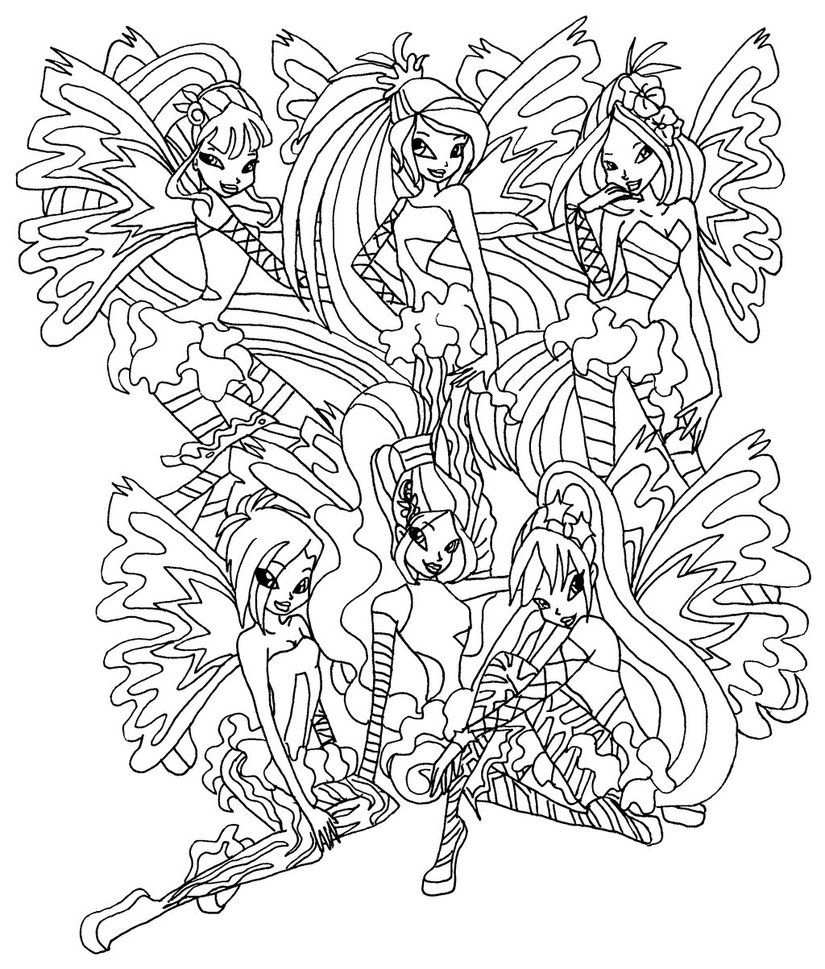 Winx Club Sirenix Coloring Pages Coloring Pages Cartoon
