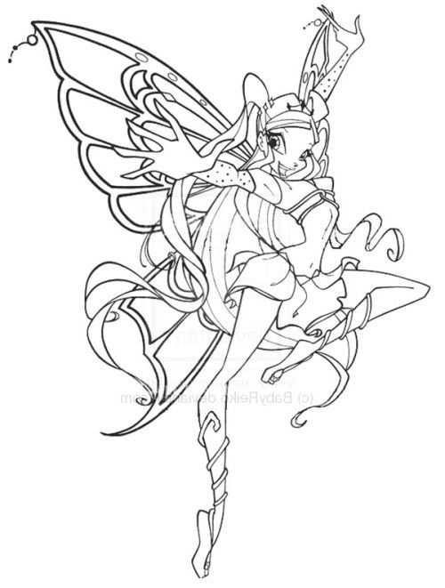 Winx Club Coloring Pages Stella With Images Club Color